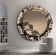 Miroir rond bordure en verre Design Danse