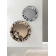 Miroir rond bordure en verre Design Danse