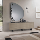 Miroir avec insert en relief Design Fuji