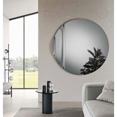 Miroir rond à effet verre fondu Design Spin