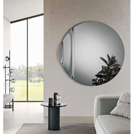 Miroir rond à effet verre fondu Design Spin
