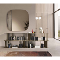 Miroir avec insert en verre strié Design Eris