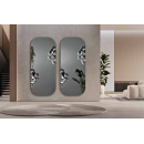 Miroir avec inserts en verre texturé Design Crown