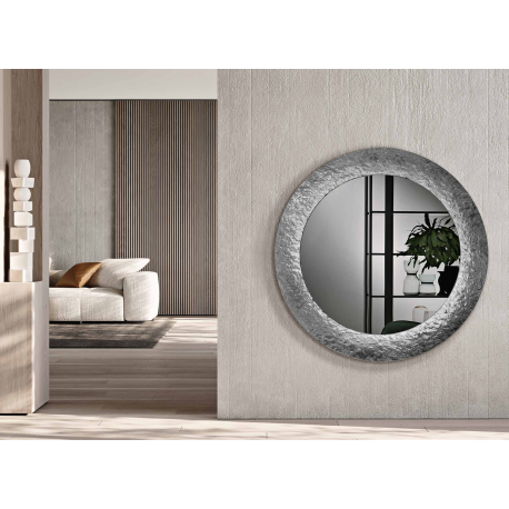 Miroir concave avec cadre en verre martelé Design Nidra