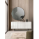 Miroir rond avec insert latéral en verre teinté Design Ilio