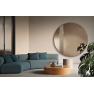 Miroir rond avec insert latéral en verre resille Design Shine