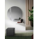 Miroir rond avec insert latéral en verre resille Design Shine