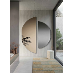 Miroir demi cercle Design Face