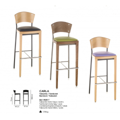 Tabouret bois d'hotellerie et restauration Design Carla