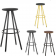 Tabouret de bar mixte acier/bois Design Conic