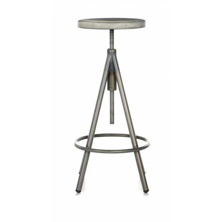 Tabouret de bar mixte acier/bois Design Lab