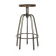 Tabouret de bar mixte acier/bois à hauteur reglable Design Lab