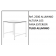 Table restaurateur rectangulaire d'extérieur pieds aluminium Design 2500Alu