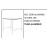 Table haute d'extérieur rectangulaire de restauration pieds aluminium Design 2500HAlu
