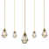 Lustre Chandelier Design Praia Laiton poli