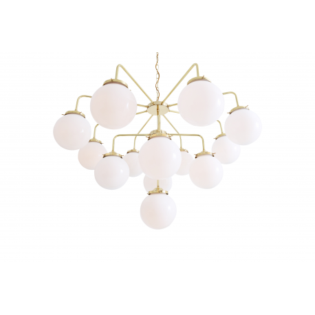 Lustre Chandelier Design Rome Laiton poli