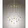 Lustre Chandelier Design Sela Laiton poli