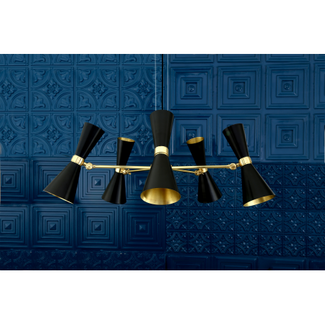 Lustre Chandelier Design Cairo 5 Noir