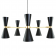 Lustre Chandelier Design Cairo 5 Noir