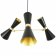 Lustre Chandelier Design Cairo 3 Noir