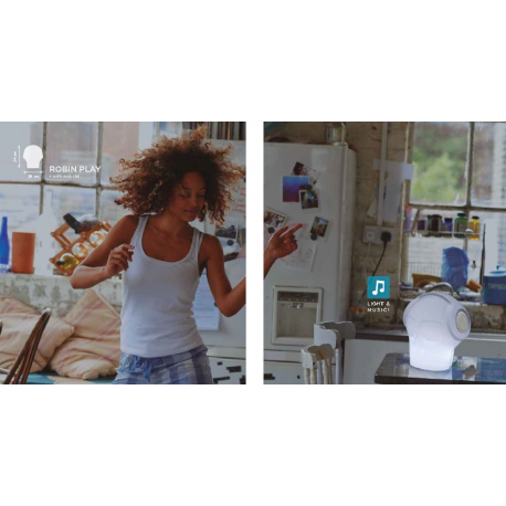Lampe baladeuse Led musique Design Robin