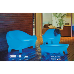 Fauteuil de jardin couleur ou lumineux solaire Design New Island