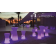 Table mange debout lumineux et solaire design Capri 110