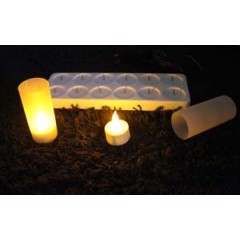 Plateau de 6 Bougies Led rechargeables type chauffe plat