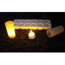 Plateau de 6 Bougies Led rechargeables type chauffe plat