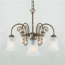 Lustre traditionnel 5 bras col de cygne Design Medan