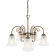 Lustre traditionnel 5 bras col de cygne Design Medan