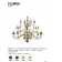 Lustre Chandelier flamand monumental 18 + 8 + 8 bras Design Flemish bougies