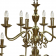 Lustre Chandelier flamand monumental 18 + 8 + 8 bras Design Flemish bougies