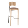 Tabouret de bar mixte acier/bois Design Carla