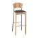 Tabouret de bar mixte acier/bois Design Carla