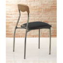 Chaise mixte acier/bois empilable Design Olympia
