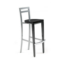 Tabouret de bar mixte acier/bois Design Capri