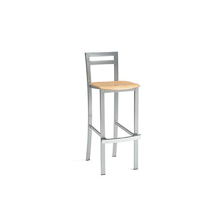 Tabouret de bar mixte acier/bois Design Capri