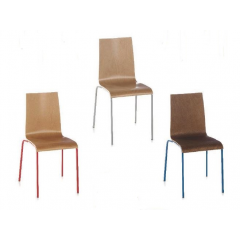 Chaise mixte acier/bois Design Fenix