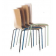 Chaise mixte acier/bois Design Fenix