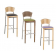 Tabouret de bar mixte acier/bois Design Carla