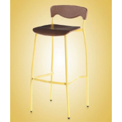 Tabouret de bar mixte acier/bois Design Olympia