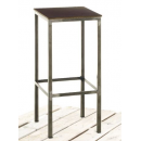 Tabouret de bar mixte acier/bois Design Cubica