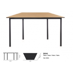 Table restaurateur trapezoïdale Design Trapez