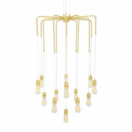 Lustre Chandelier Design Sela Laiton poli