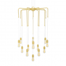 Lustre Chandelier Design Sela Laiton poli